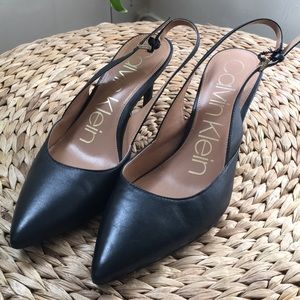 Calvin Klein black kitten heels